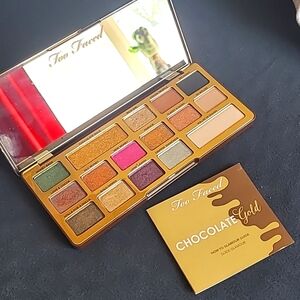 Too Faced Chocolate Gold Eyeshadow Palette with Look book